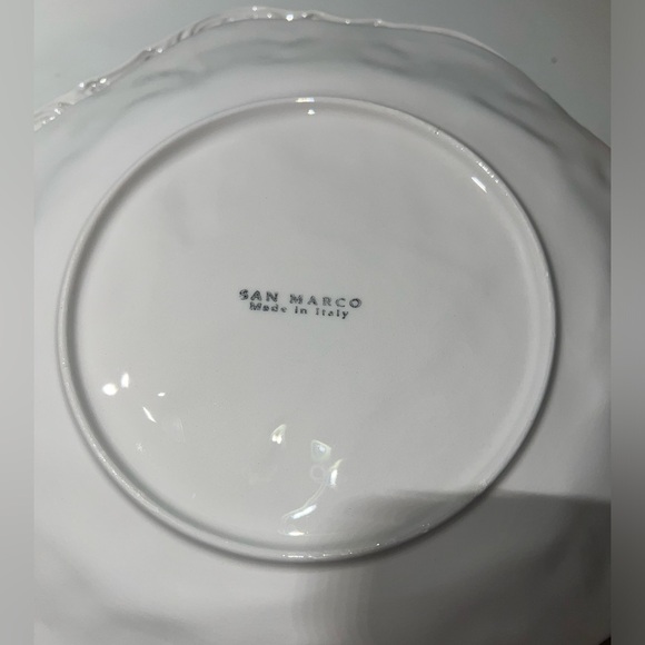 🔥New San Marco Embossed Salad/ Dessert Plates Set Of 6 Made In Italy - Picture 6 of 6